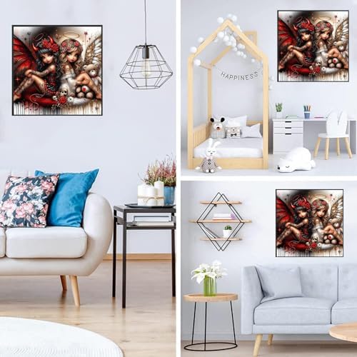 Zythron Diamond Art Kits for Adults,Angels and Demons Diamond Painting Kits