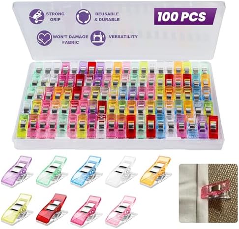 100PCS Sewing Clips with Storage Box