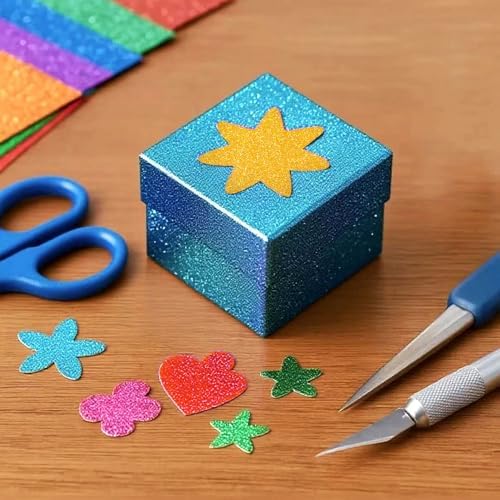20 Colors 40 Sheets Glitter Cardstock,Cardstock Paper,Premium Sparkly Cricut Cardstocks,A5 Glitter Paper for Arts Crafts,Card Making, Scrapbook Supplies for DIY Project