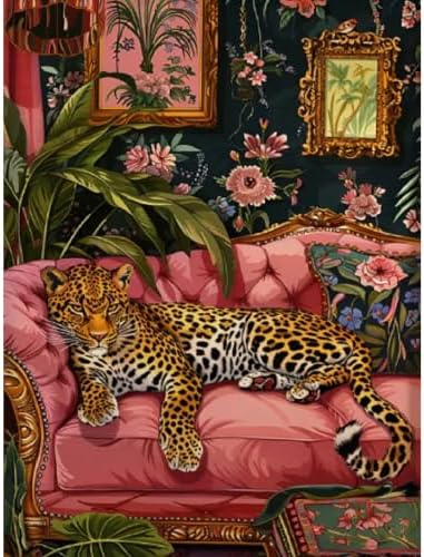 Cheetah Diamond Art Kits for Adults, Diamond Painting Kits for Beginner DIY