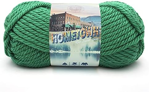 Lion Brand Yarn Hometown Yarn, Super-Bulky Yarn for Knitting, Crocheting, and Crafting, 1 Pack, Green Bay
