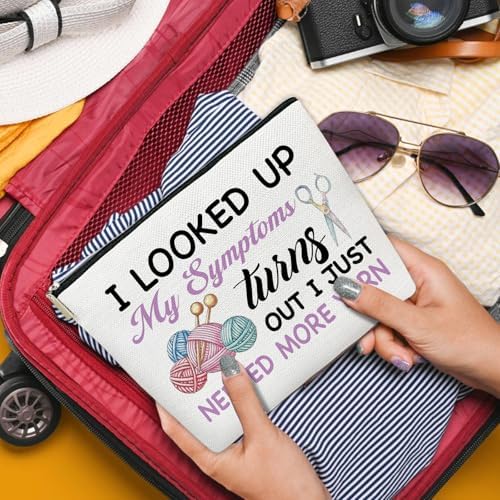 Knitting Makeup Bag, Gifts for Knitter Lovers