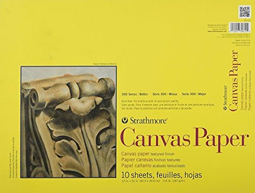 Strathmore (310-12) 300 Series Canvas Pad, 12"x16", 10 Sheets