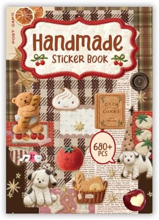 Japanese Embroidered Sticker Book Animal and Plant Theme Scrapbook Stickers