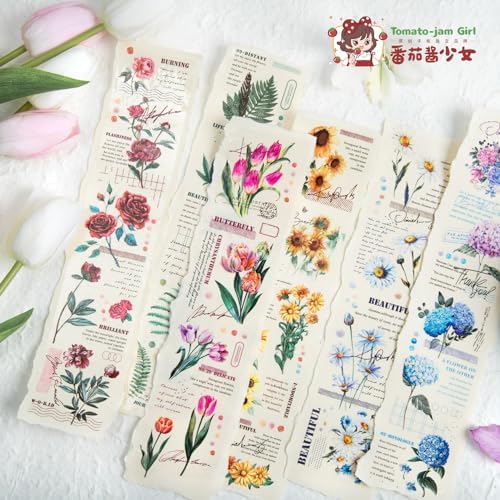 Alideco 6 pcs Decorative Adhesive Tapes Cartoon PET Tape Great for Bullet Journal Supplies, Arts, Scrapbook, DIY Crafts, Planners(huahuibiankuang) (yuhouhuacong)
