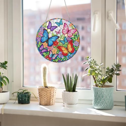 Butterfly Hanging Diamond Art Kits for Adult Diamond Painting Kit Pendant
