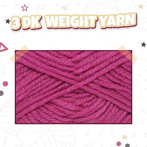 TYH Supplies 10 Acrylic Yarn Skeins | 700 Yard Soft Yarn Medium Weight for Knitting, Crochet, Craft Projects | 70 Yard Skeins | 10 Colors | Beginner Set | BCK Color Collection