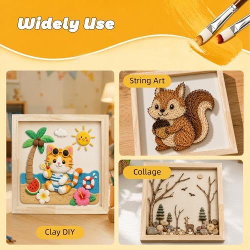 2 Pack 10x10 Basswood Wood Canvas Panels – Studio 3/4'' Deep Cradle Wood Art Boards for Pouring Art, Crafts, Oil & Resin Art - Sturdy Wood Painting Boards for Artists and DIY Crafters