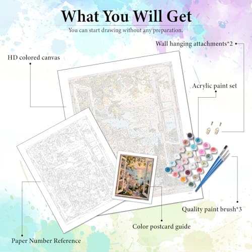 Lemon Tree Paint by Numbers Kit for Adults Without Frame 16x20 IN