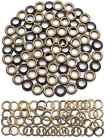 SEMINI 200 Sets 8mm Bronze Grommet Eyelet Kit for Fabric Leather Crafts