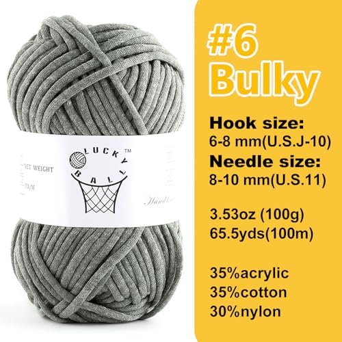 100g Yarn for Crocheting and Knitting,66yds/60m Cotton Yarn for Beginners,Cotton-Nylon Acrylic Blend Yarn for Beginners Crochet Kit Making(Dark Green)