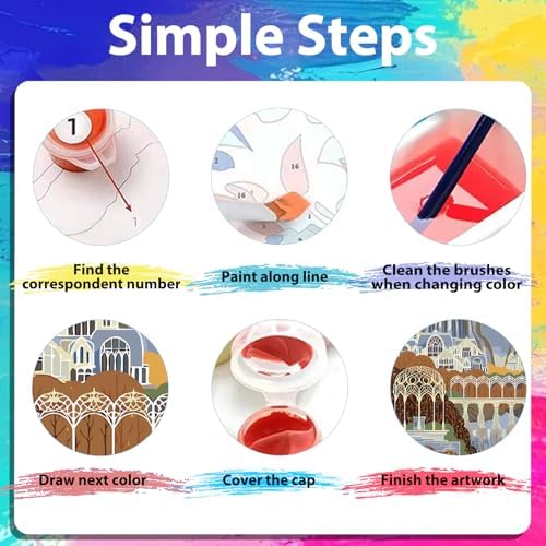 xcemhil Paint by Numbers Kits for Adults Landscape, Paint by Numbers for Adults, Paint by Number Kits for Gifts and Home Wall Decor 16x20 Inch
