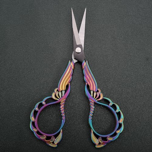 YOUGUOM Embroidery Scissors with Cover, Sewing Crafting Shears
