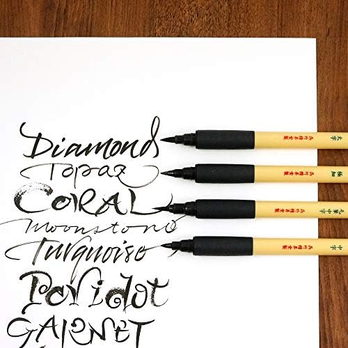 Kuretake Bimoji Fude Pen Large, Soft brush tip, brush tip marking fude brush pen, for Calligraphy, lettering, illustration, Professional, Made in Japan
