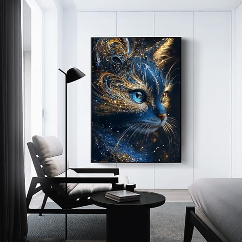 APTDYIGL 5D Black Cat Diamond Painting Kits for Adults Beginner 12X16inch
