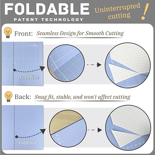 iMAT Flip Cutting Mat Note A2, Foldable, Double-Sided, Origami White