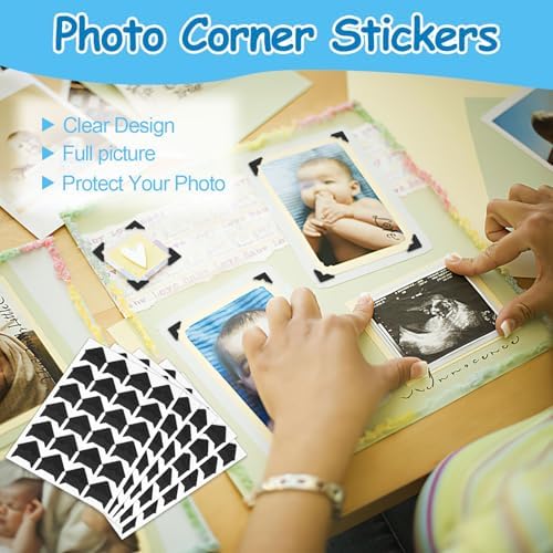 432 Pcs Photo Corners Self Adhesive, Photo Corners for Scrapbooking