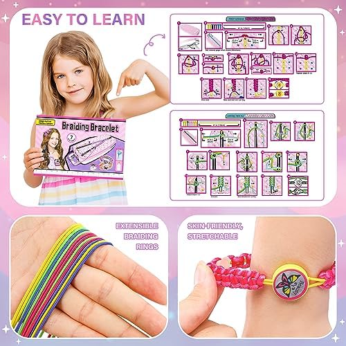 Friendship Bracelet Making Kit for Girls Ages 6-12, DIY Jewelry Craft Toy