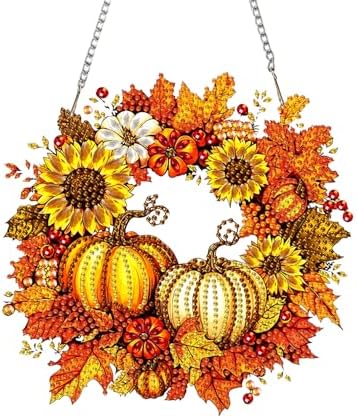 AIBOERL Diamond Art Kits for Adults, Halloween Acrylic Hanging Suncatcher