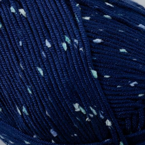 Loops & Threads Flecks Yarn - Yarn for Knitting, Crochet, Weaving, and Arts & Crafts - Blue, Acrylic Blend, 6.53 oz