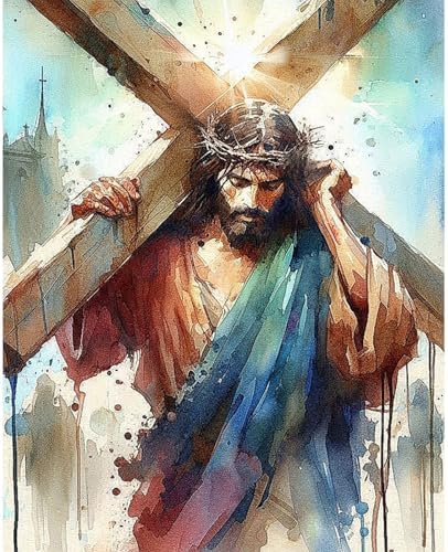 Dawnsphere Jesus Paint by Numbers Kit for Adults Without Frame 16x20 in
