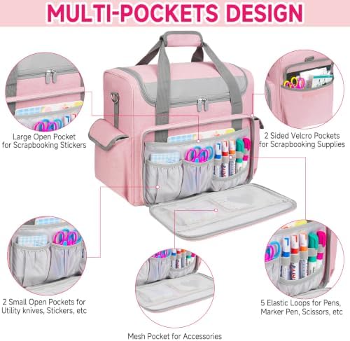 Craft Bag for Scrapbook Supplies, Large Scrapbook Storage Bag for Art Tools