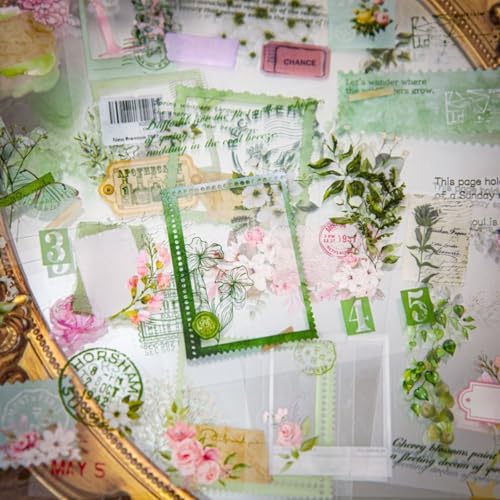Vintage Aesthetic Sticker Book, 200+ Pre-Cut Scrapbook Stickers