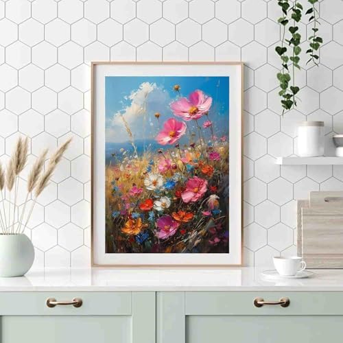 DYAIANGMU Flower Paint by Numbers Kit for Adults Beginners 11.8X15.7inch