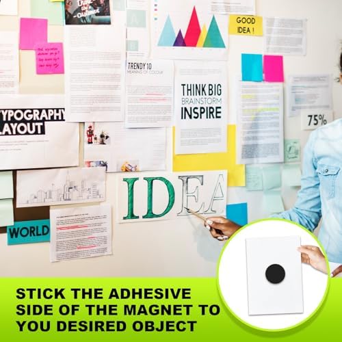 High Energy Round 2" Magnets with Adhesive Backing - Science Education Magnets in School - Cut to Size Stickers for Classroom Decorations- Teacher Must Have - Teacher Supplies,Thick 2mm-30 Pack