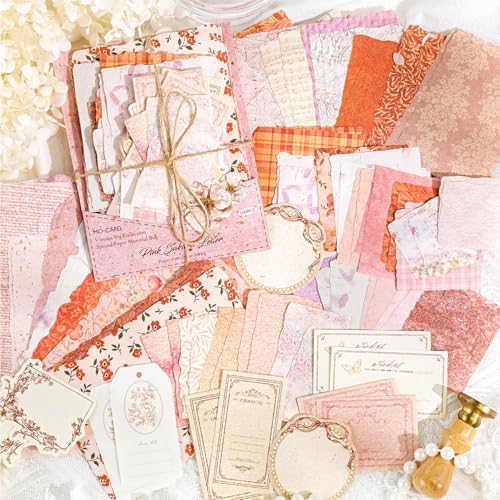 Alideco 400pcs Scrapbook Paper Vintage ‌border Floral Junk journal supplies