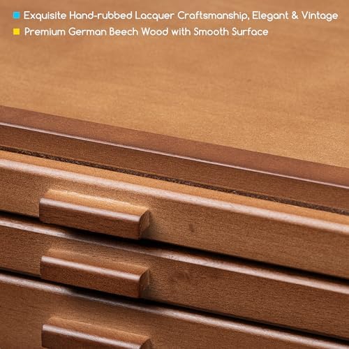 MEEDEN PRO Supply Storage Box - 3 Tier Wood Artist Drawers Art Supply Box