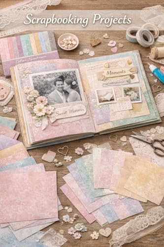 Scrapbook Paper Pad, 6x6 Inch, Single-Sided Decorative Craft Paper, 24 Sheets for Scrapbooking, Cardmaking & DIY Crafts - Vintage Pastel Pink