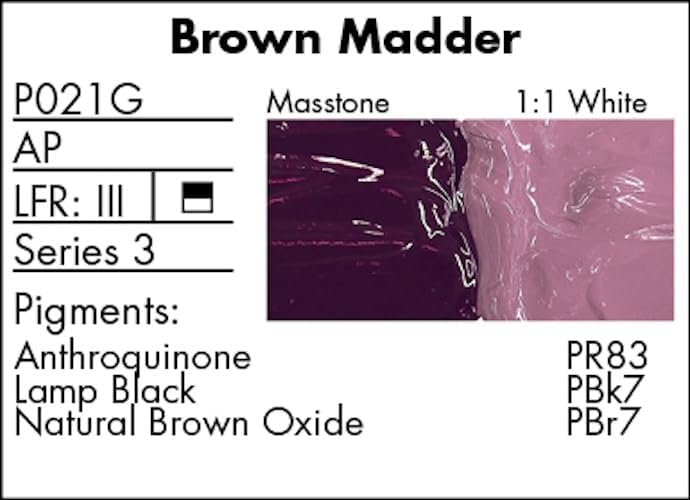 Grumbacher Pre-Tested Oil Paint, 37ml/1.25 Ounce, Brown Madder (P021G)