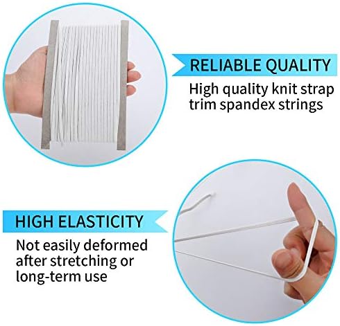 Airisoer Elastic Bands for Sewing 1/8 Inch x 12 Yards, White