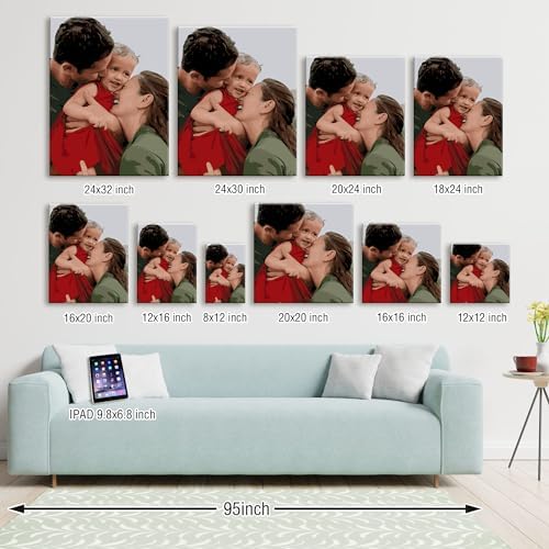 Dazella Custom Father's Day Gifts,Paint by Number from Photo,Personalized Dad Gifts for Dad from Son Daughter Unique,DIY Canvas Paint by Numbers for Beginners