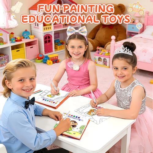 CHICAUP Paint with Water Coloring Books for Kids, Mess Free Watercolor Painting Kit Painting Activity for Kids Ages 3-5 4-8, Arts Crafts Drawing Gift Toy for Boy Girl