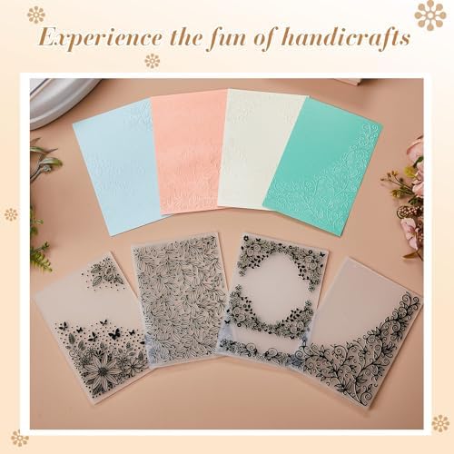8 Pcs Geiseralie Embossing Folders for Card Making,Summer Style