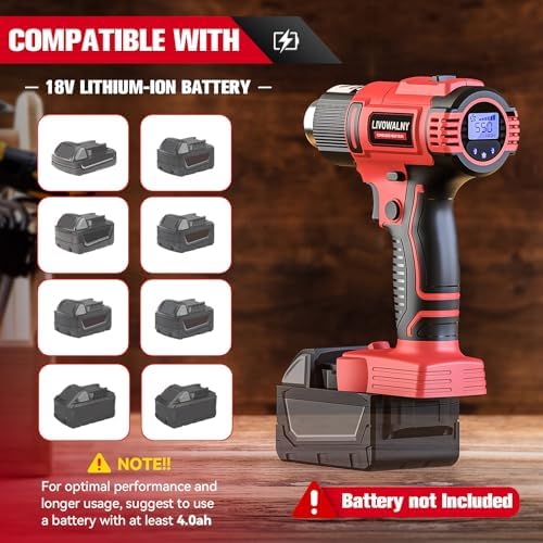 Heat Gun Compatible with Milwaukee 18V Battery (Tool Only)