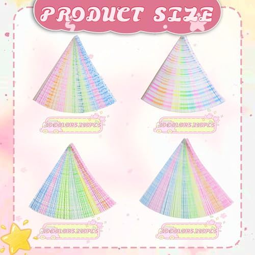 Wowagoga 840 Sheets Luminous Origami Star Paper Strip