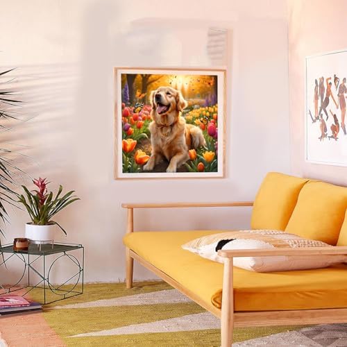Lophomie Diamond Art Kits for Adults, 5D Dog Diamond Painting Kits 12x16 in