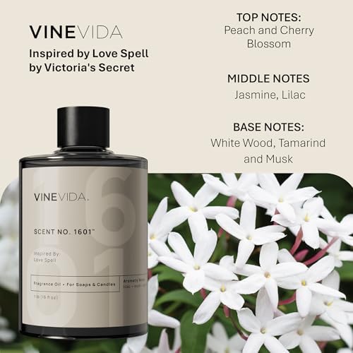 VINEVIDA [16oz] (Our Version of) Scent No.1601 Inspired by Love Spell | Fragrance Oil for Soap Making and Candle Making, Perfume Oils, Soy Candles, Home Scents Oil Diffusers, Bath Scent Bomb Oils
