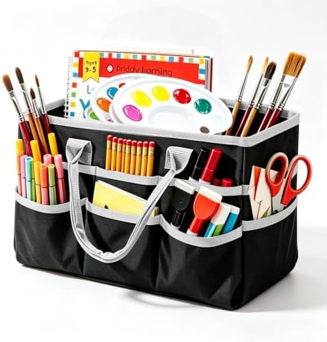 Craft Organizer Tote Bag, Art Supply Storage Bag for Art Supplies