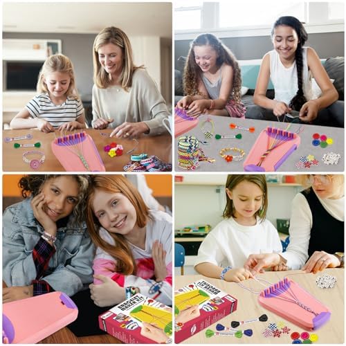 Maynacs Friendship Bracelet Making Kit for Girls 8-12, 28 Pre-Cut Threads