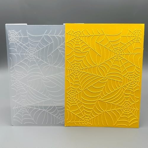 3D Plastic Embossing Folder Template Spider Web Texture A6 Size for Card Making DIY Scrapbooking Paper Crafting Handmade Crafts Scrapbooking Arts Supplies Scrapbook Decor