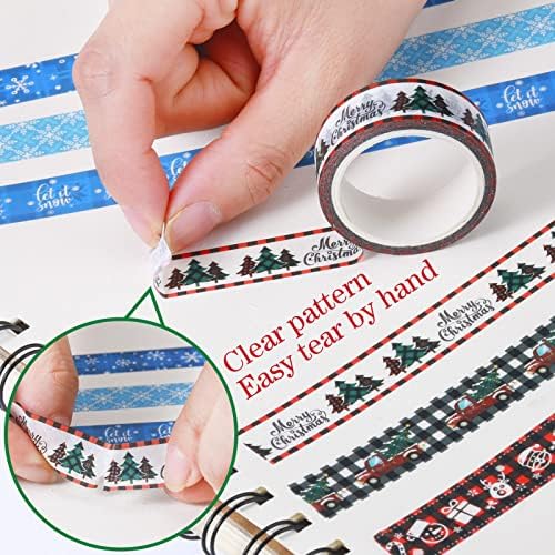 TaoBary 33 Rolls Washi Tape Set, 15mm Holiday Seasonal,Cute Style