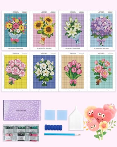 forever young Bouquet Small Diamond Art Kits, 5x7 Inch Canvas