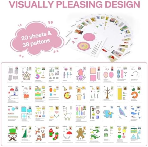 SONGTIY 3D Printing Drawing Template, 20 Sheets 3D Printer Paper Stencils