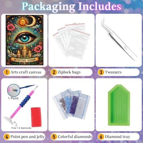 Artykapby Diamond Art Kits for Adults,Eye Diamond Painting Kits 12x16inch