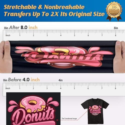 TransOurDream Heat Transfer Paper for Dark Fabric (500 Sheets, 8.5x11) Printable Heat Transfer Vinyl for T-Shirts Iron on Transfers for Inkjet Printer