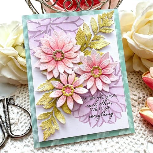 Scrapbooking Die-Cuts, Layer Frame Net Set Metal Cutting Dies for Card Making, Paper Craft Template, Background Embossing Stencils, DIY Album Décor (Flower G)